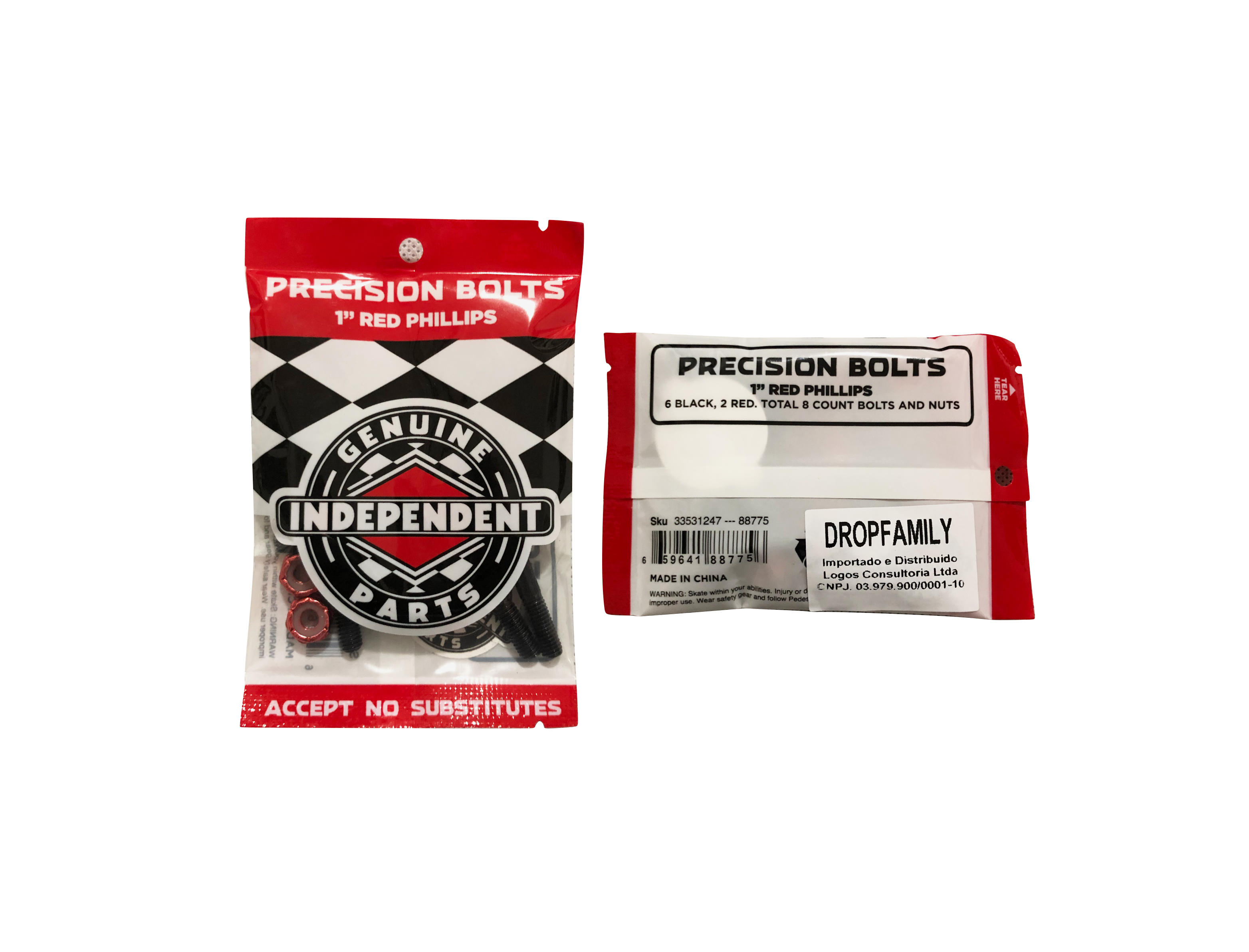 Parafuso de base Phillips Independent 1 polegada black/red - Imagem 2