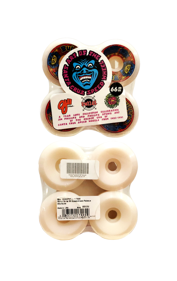 Roda Speed Wheels Santa Cruz Bullet Reissue 66mm 95a - Imagem 2