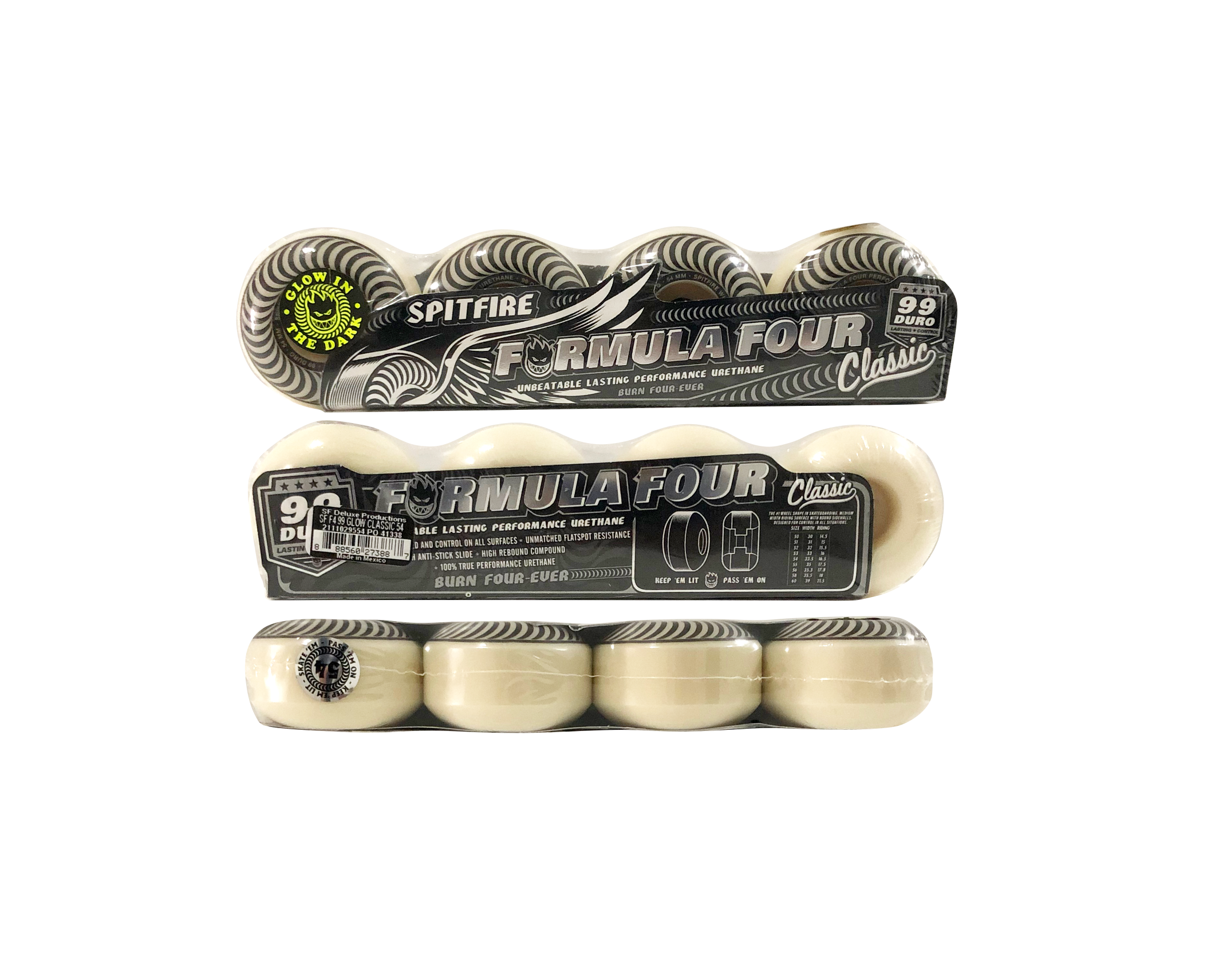 Roda Spitfire Formula Four Classic Glow 99duro 54mm - Imagem 2