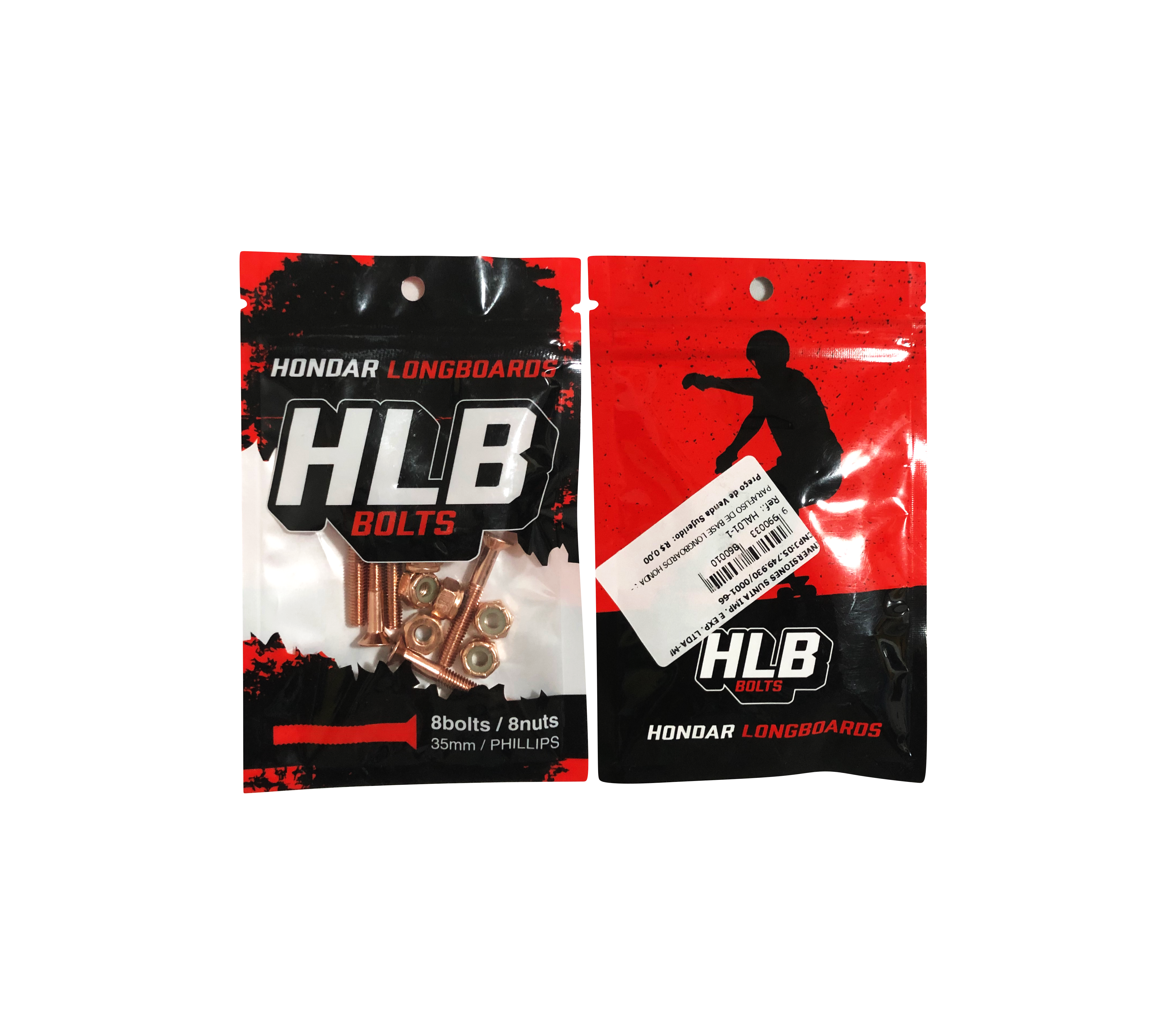 Parafuso de base Phillips para Longboard Hondar 3,5cm - Cobre