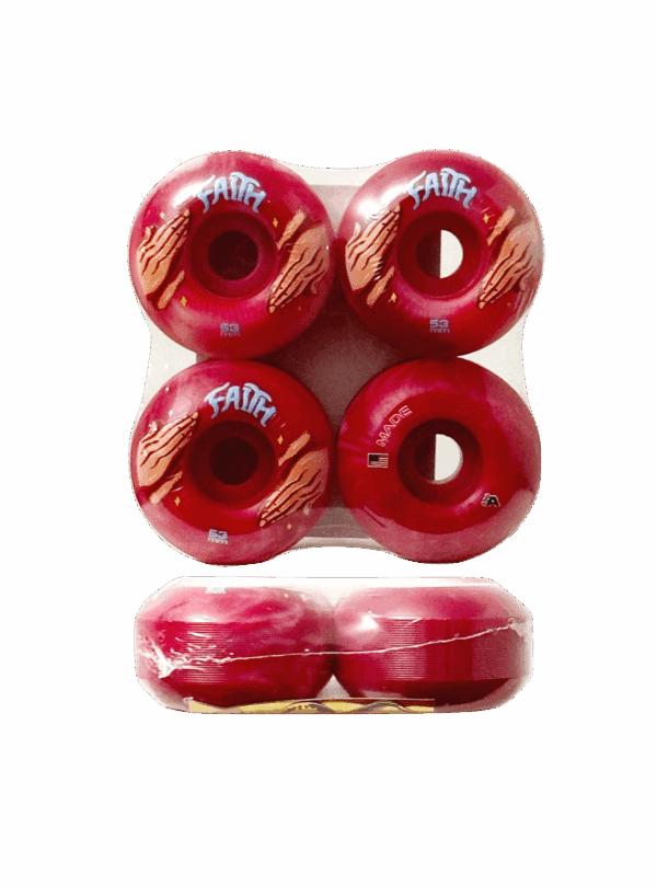Roda Faith Color Hands RED Classic 53mm 100A - Imagem 2