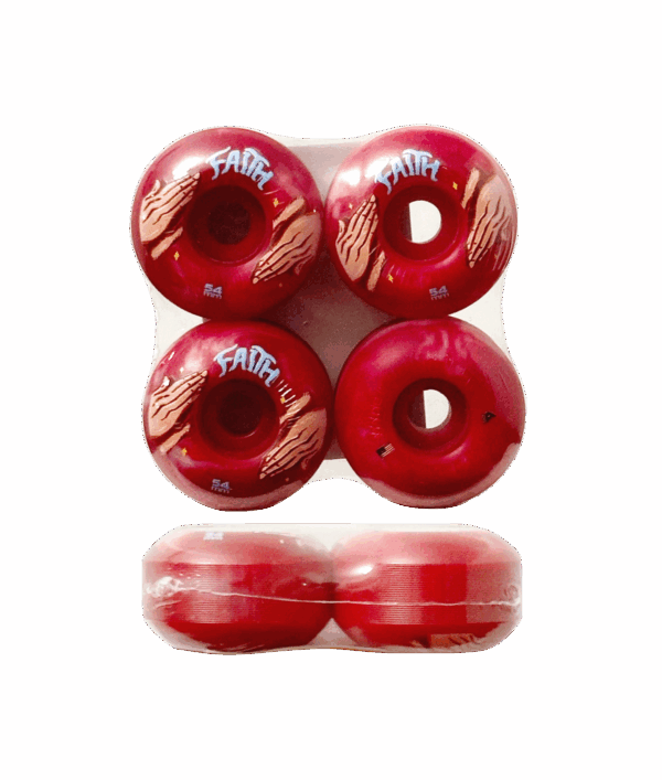 Roda Faith Color Hands RED Classic 54mm 100A - Imagem 2