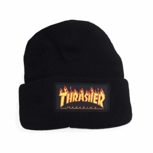 Touca Thrasher Flame Logo Patch com vira