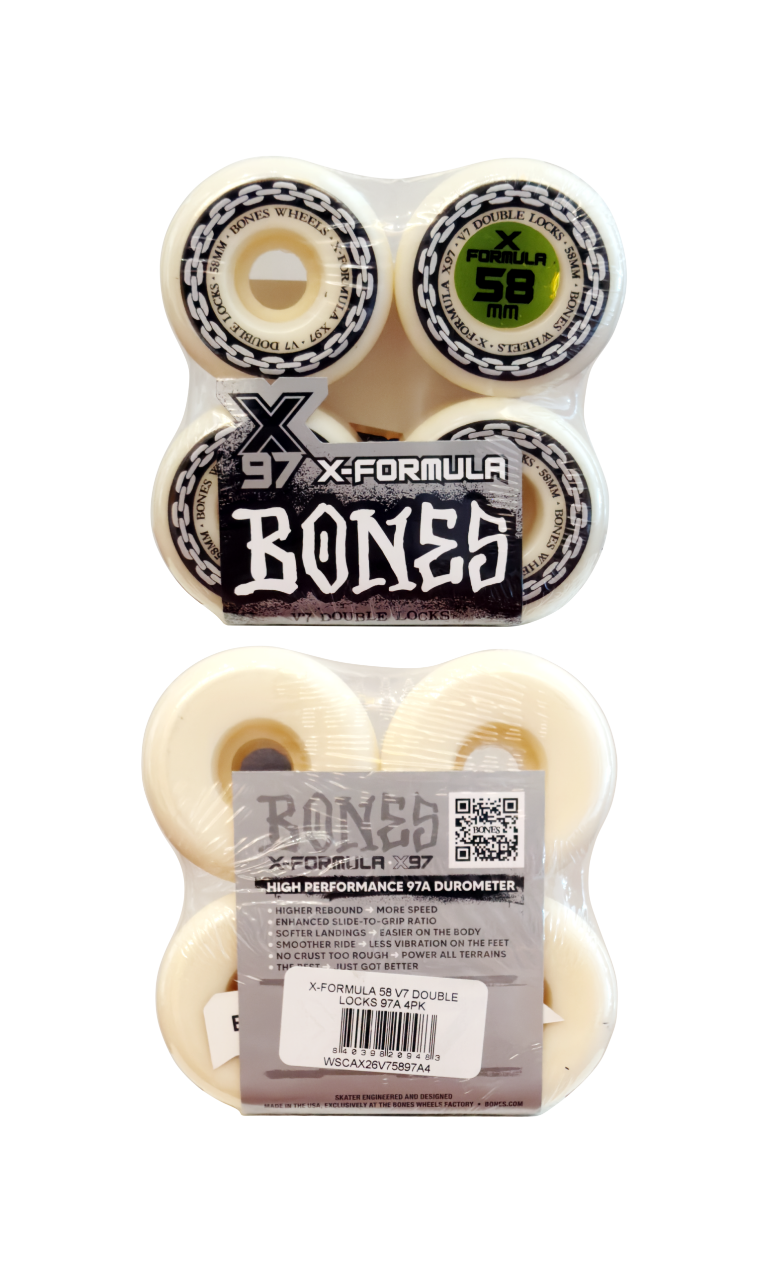 Roda Bones X-Formula Double Locks V7 58mm 97A