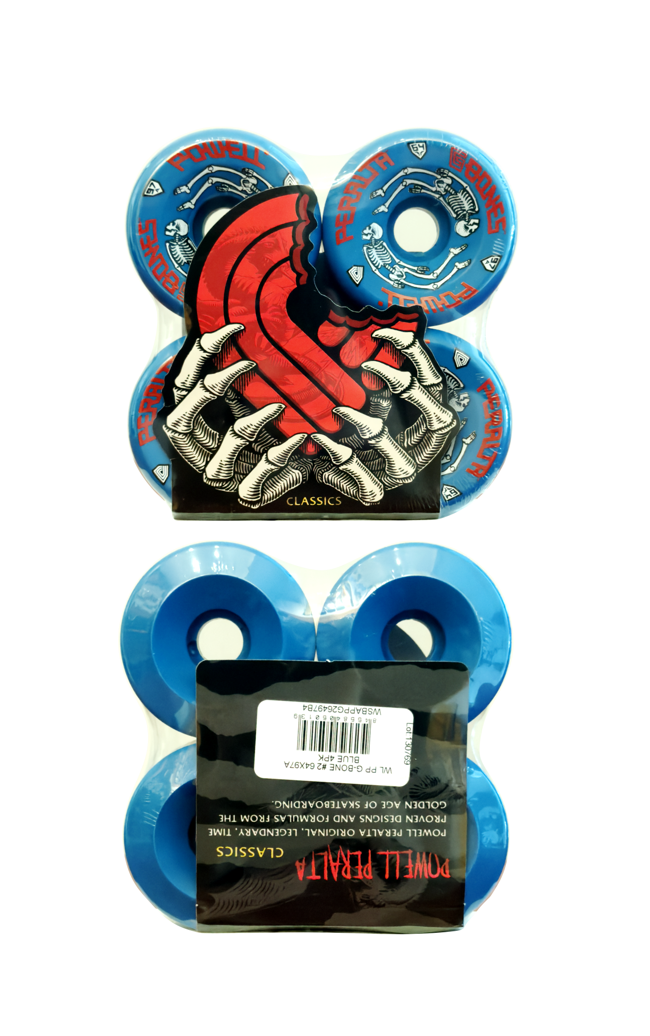 Roda Powell Peralta G-Bones 64mm 97a azul