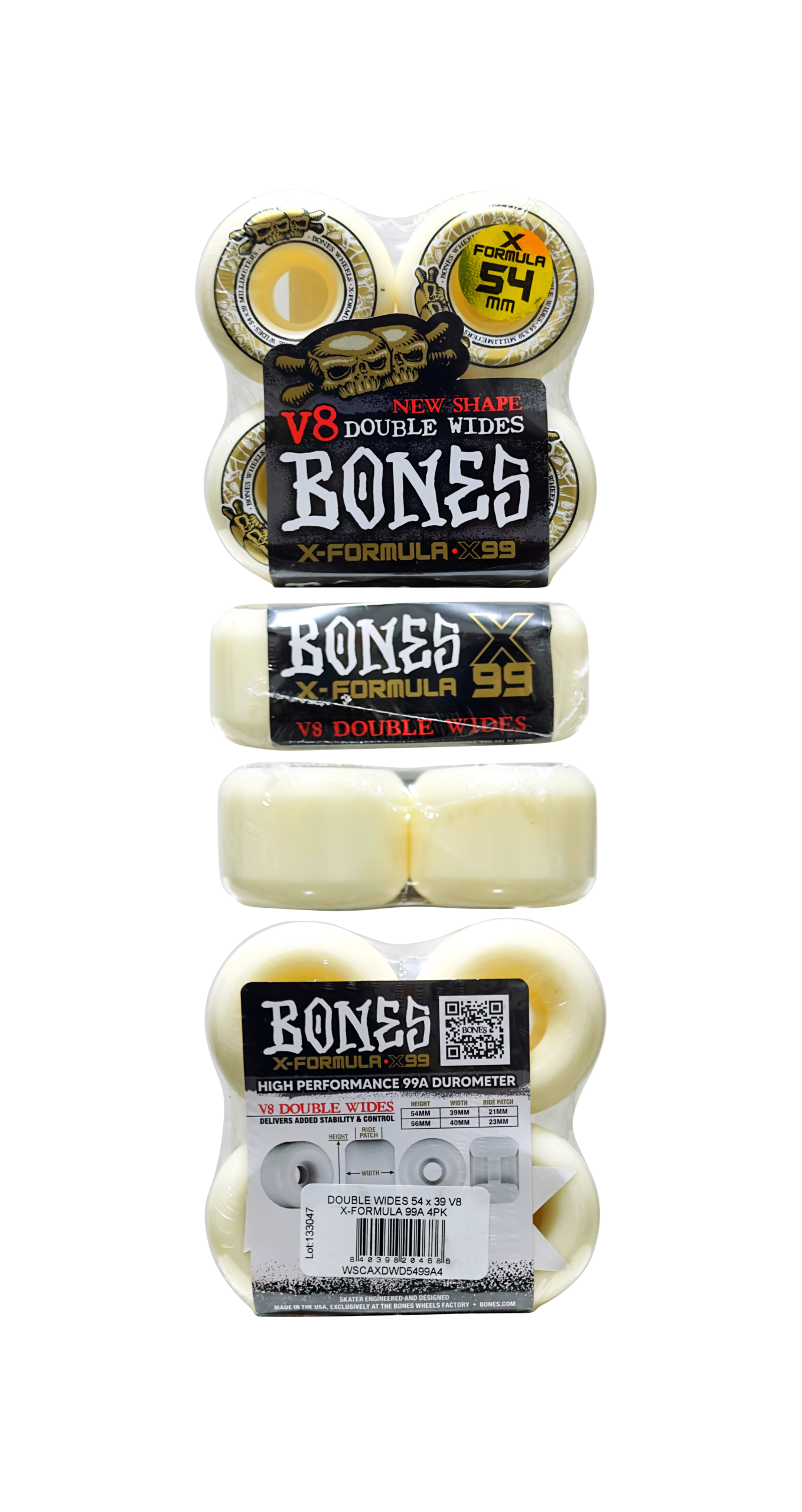 Roda Bones X-Formula 54mm V8 Double Wides 99A