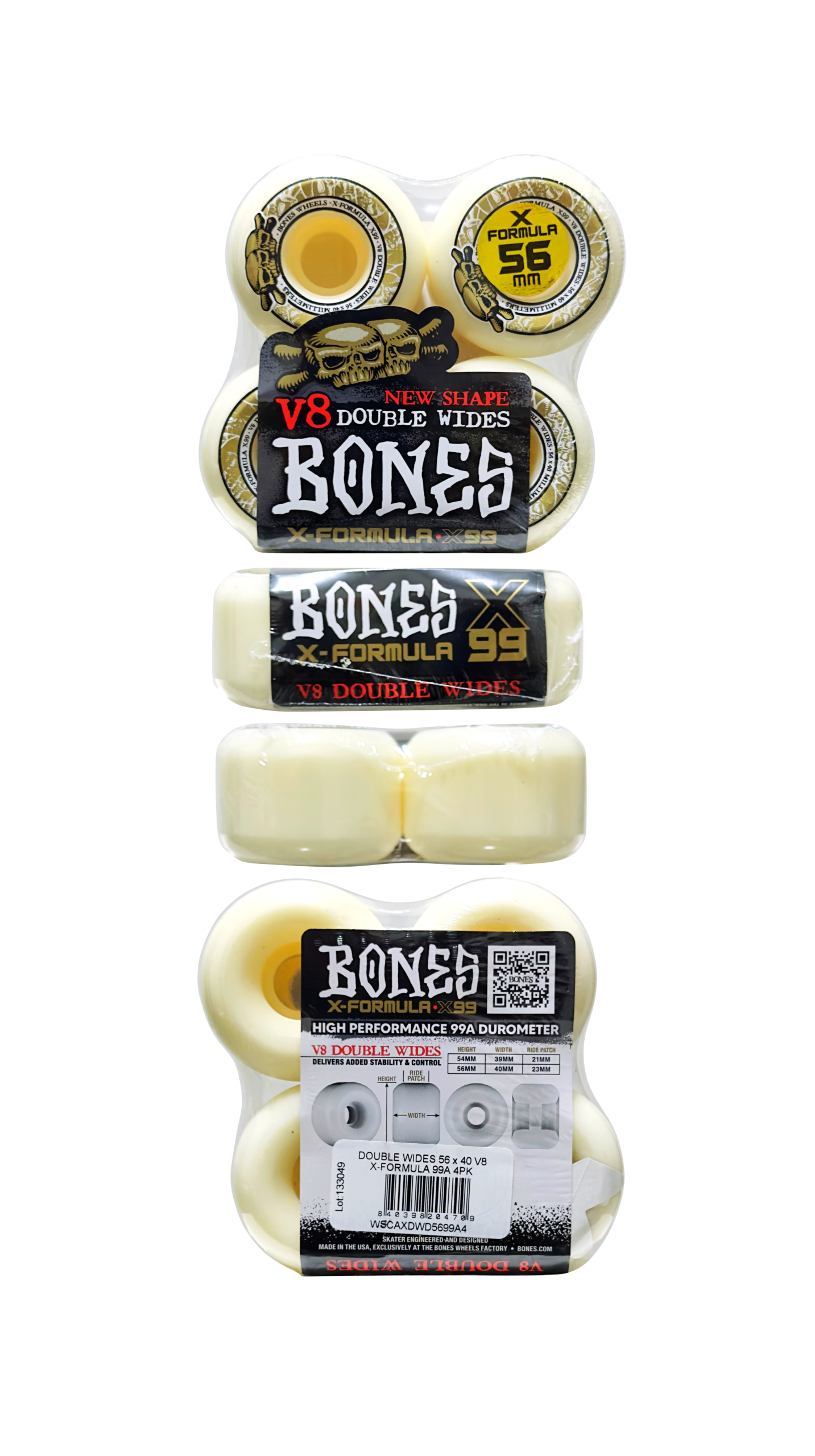 Roda Bones X-Formula 56mm V8 Double Wides 99A